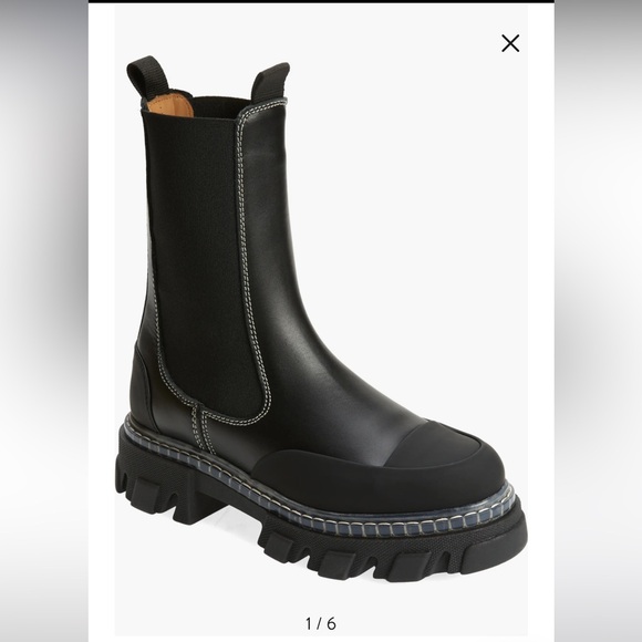 Ganni Shoes - GANNI Cleated Mid Chelsea Boot